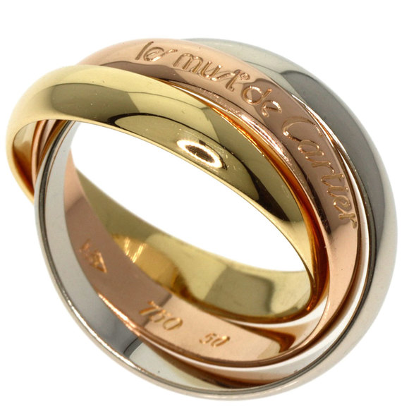 Cartier Trinity #50 Ring, K18 Yellow Gold, K18WG, K18PG, Women's, CARTIER - Picture 5 of 5